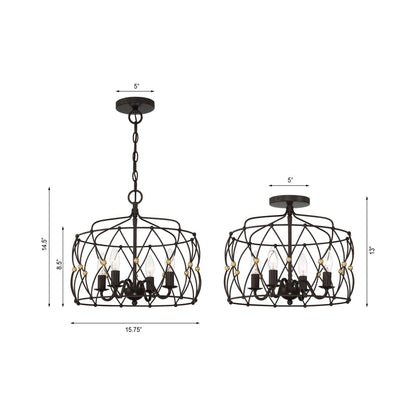 Zucca Pendant Light - line drawing.