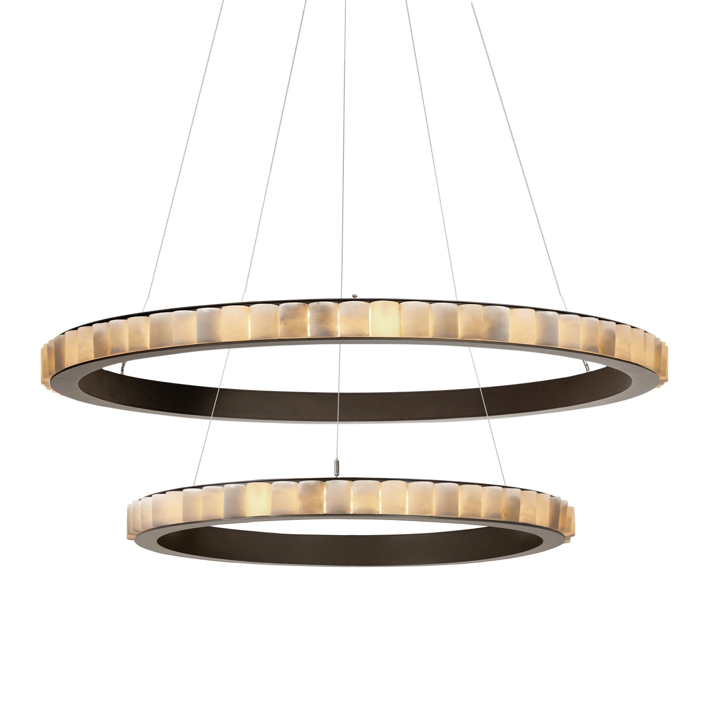Avalon Halo LED Chandelier in Bronze (51.2-Inch).