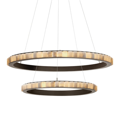 Avalon Halo LED Chandelier in Bronze (51.2-Inch).