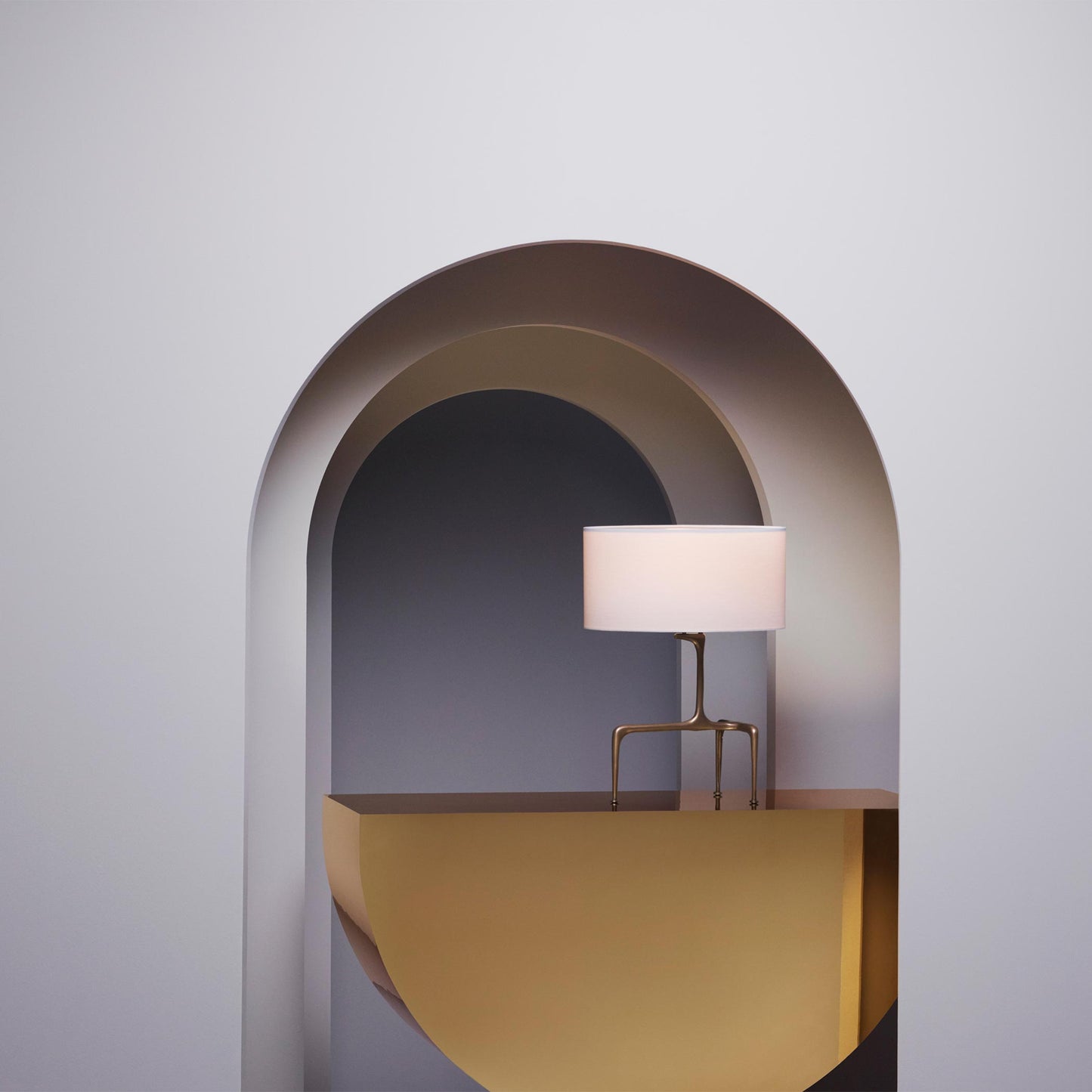 Braque Table Lamp in living room.