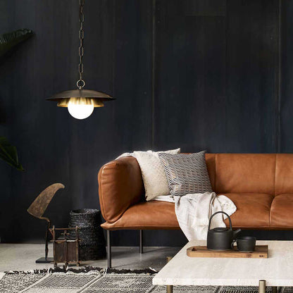 Carapace Pendant Light in living room.