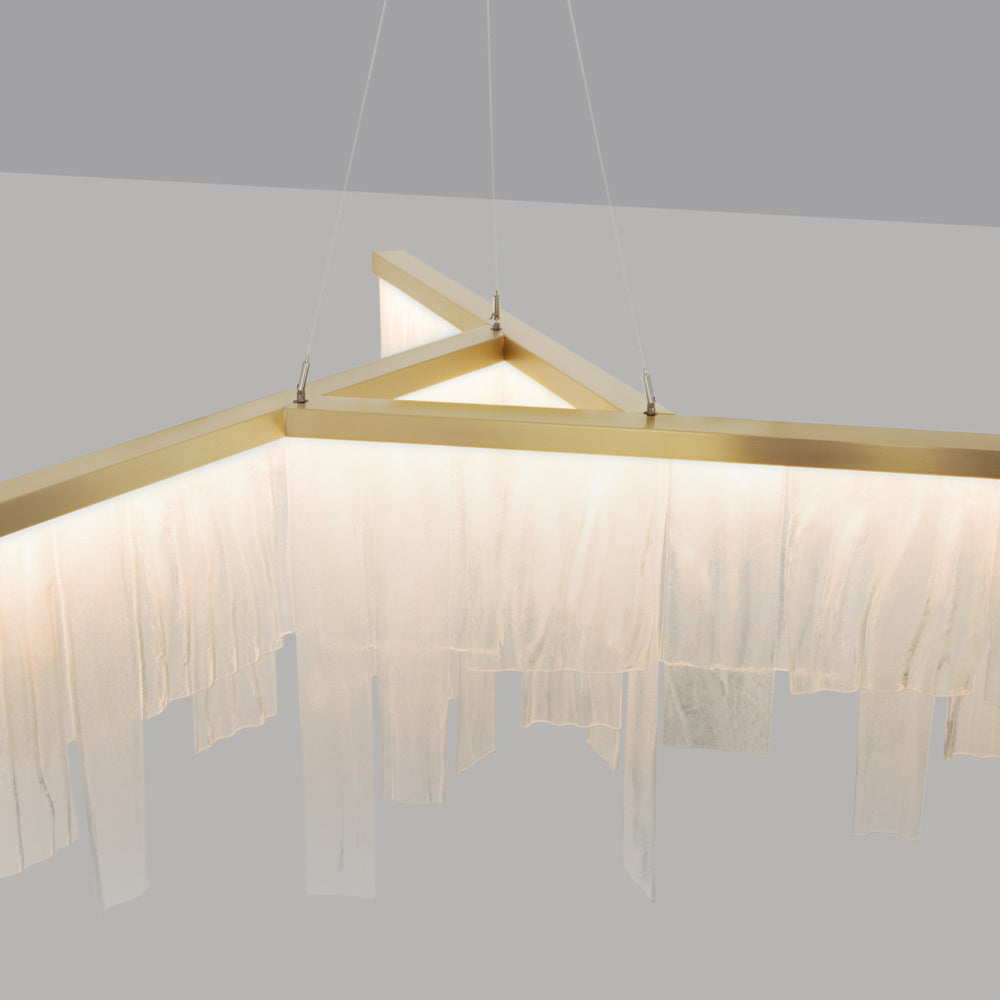 Cascata LED Chandelier in Detail.