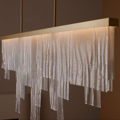 Cascata Long LED Chandelier in Detail. 