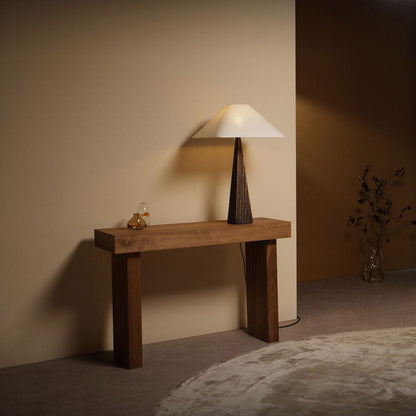 Cubist Table Lamp in bedroom.