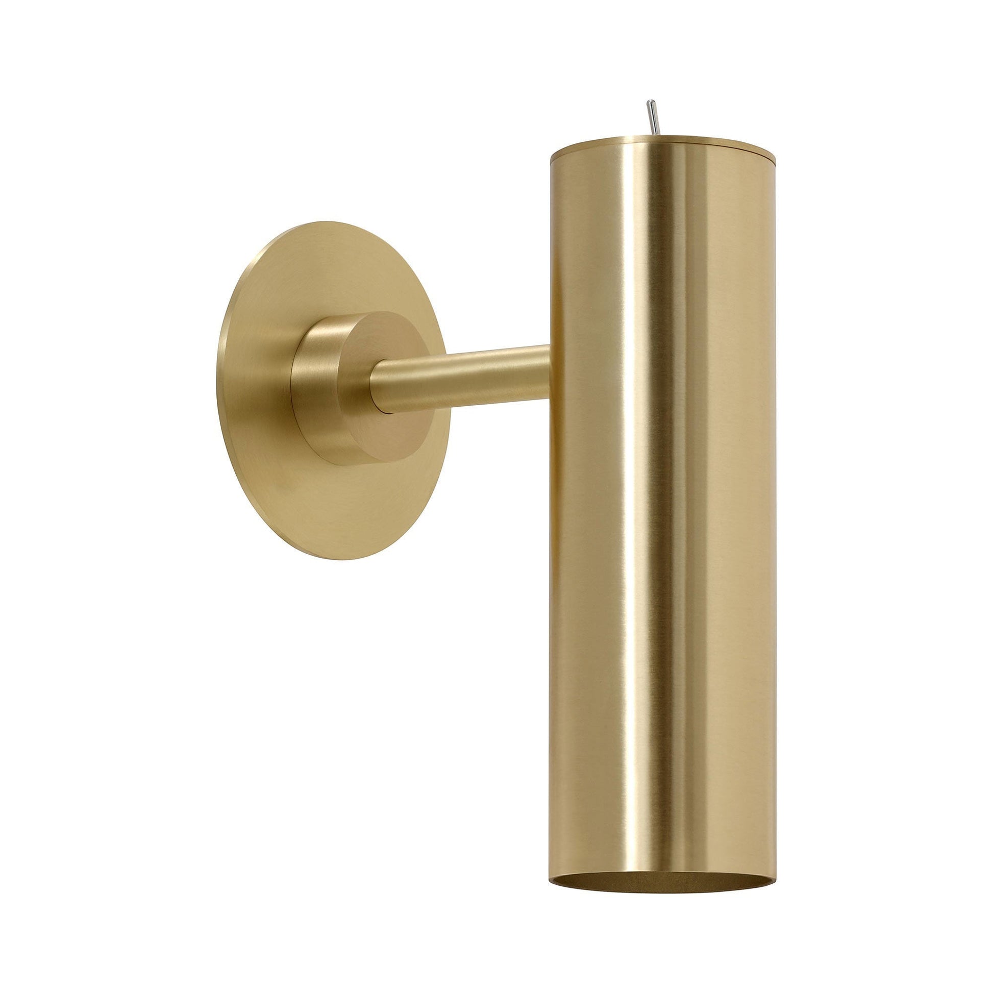 Heron LED Wall Light in Satin Brass.