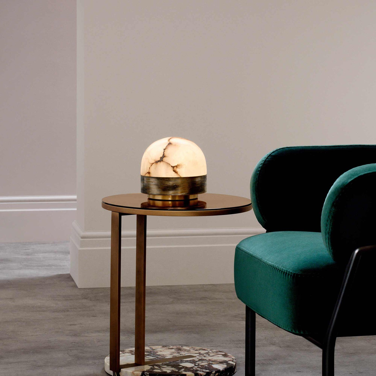 Lucid LED Table Lamp in living room.