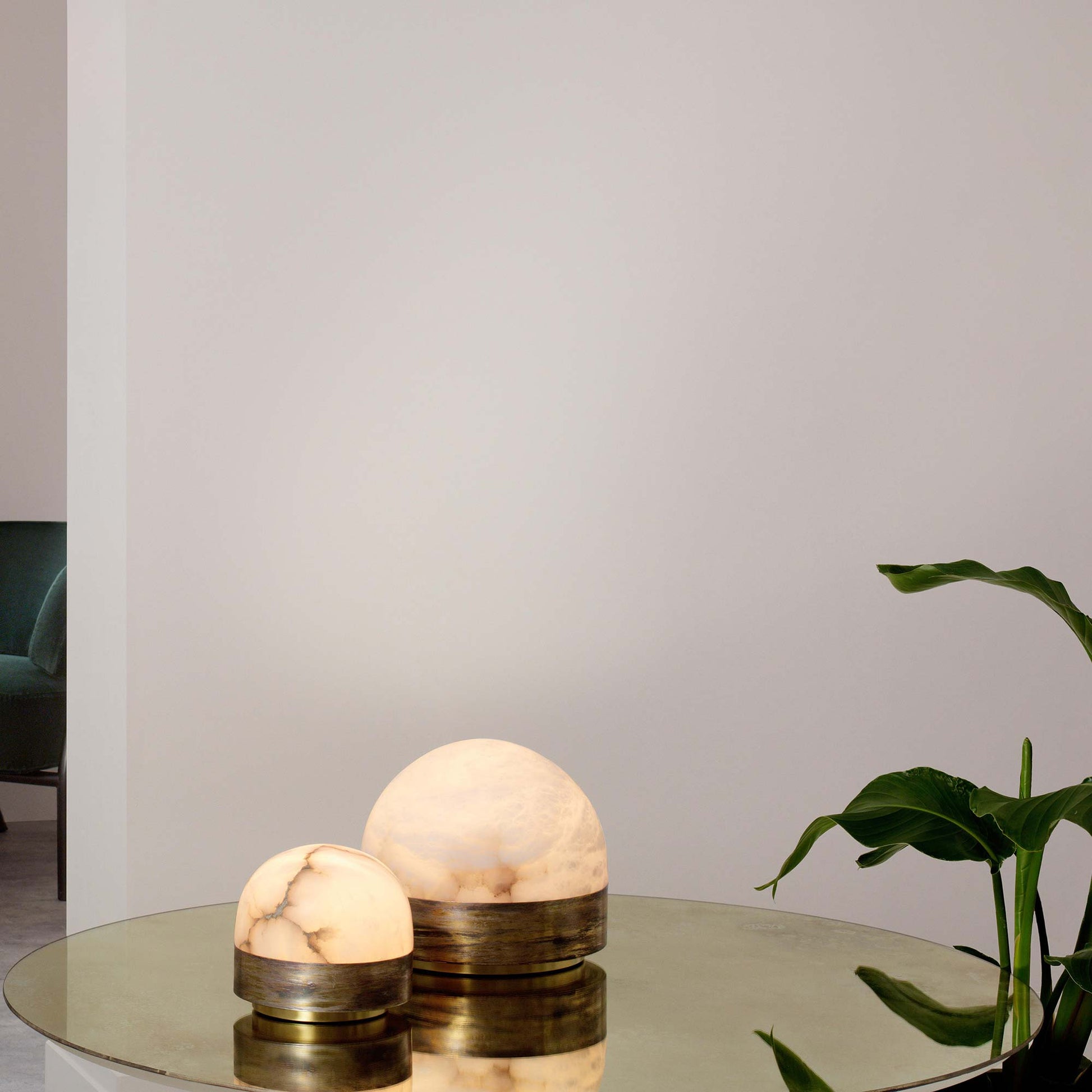 Lucid LED Table Lamp in living room.