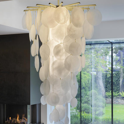 Nimbus Cascade Chandelier in living room.