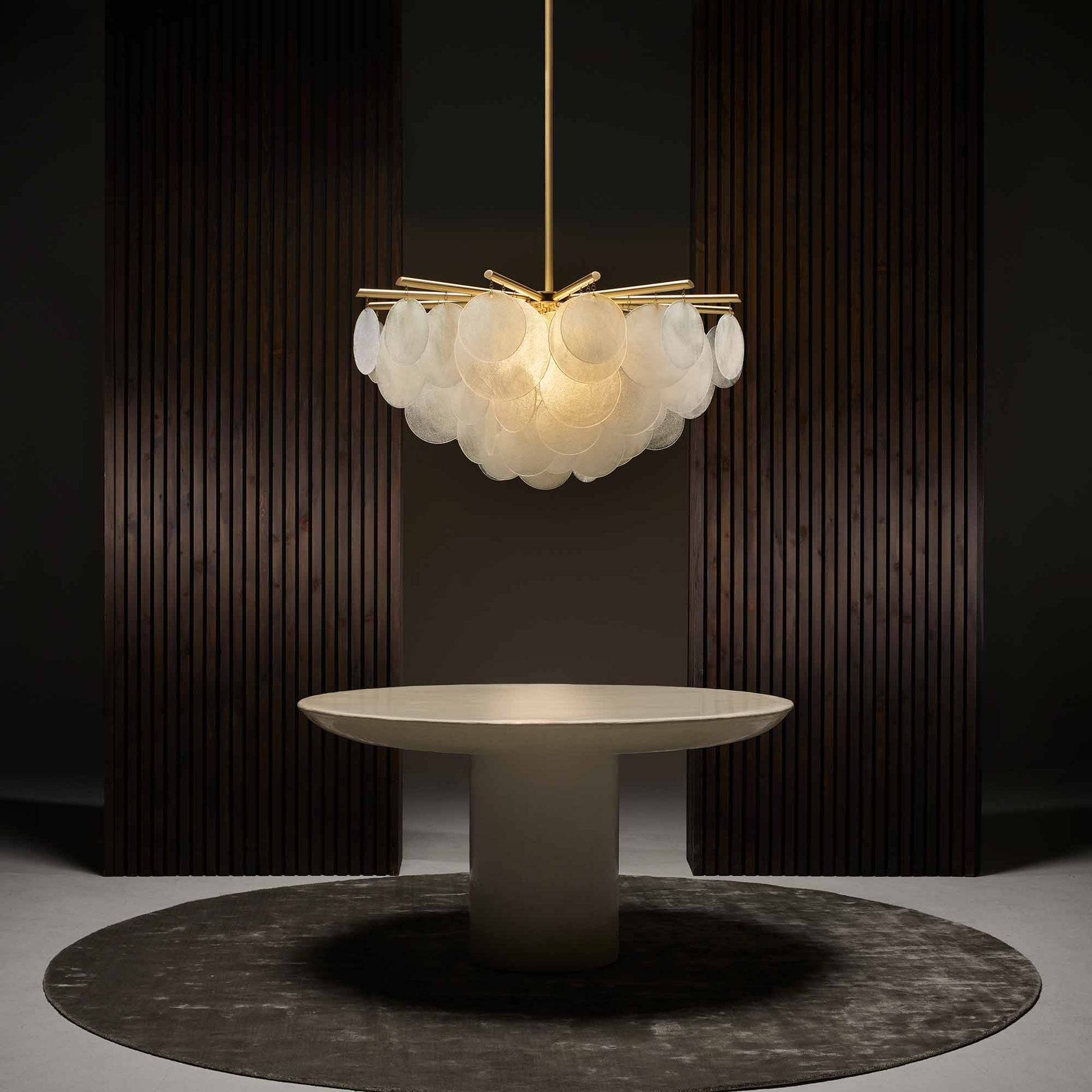 Nimbus Round Pendant Light in exhibition.