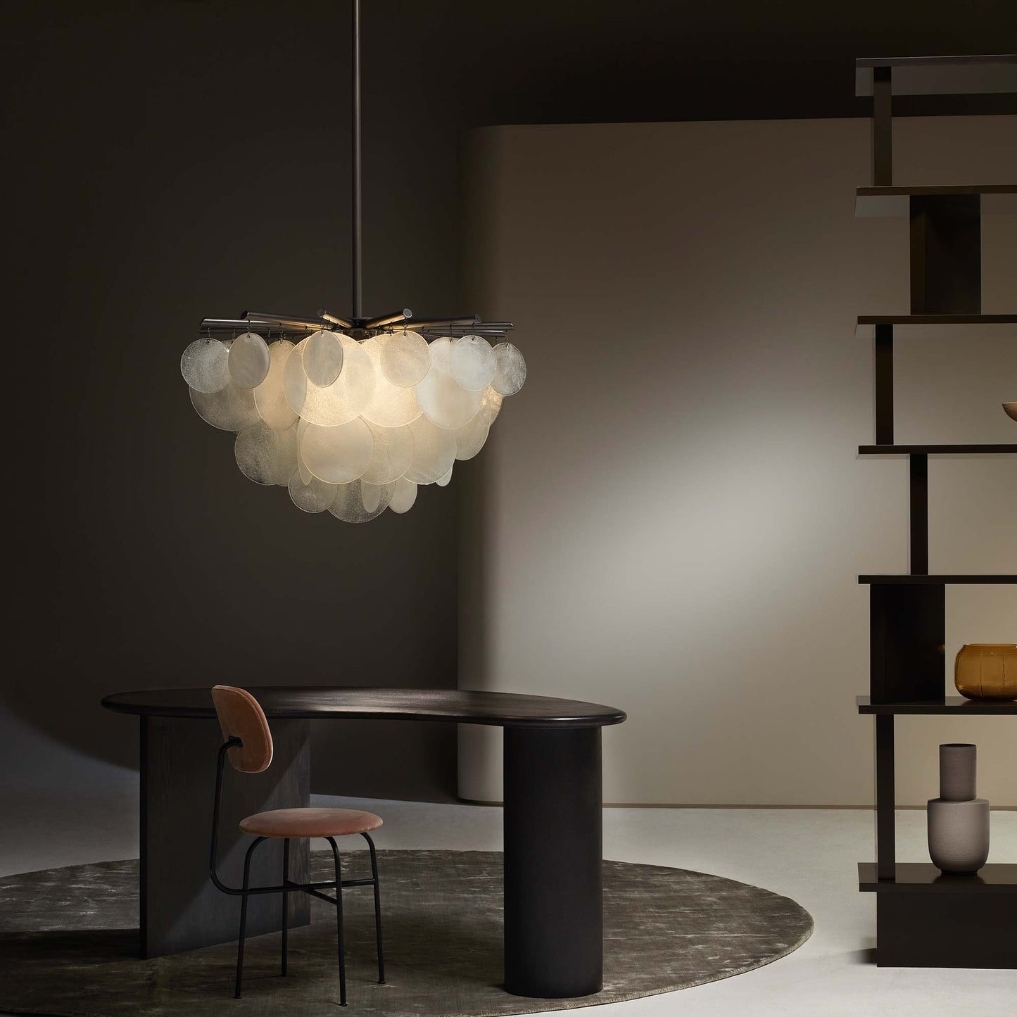 Nimbus Round Pendant Light in office.