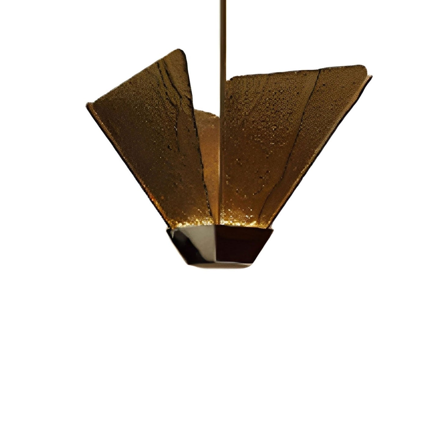 Shard LED Pendant Light in Antique Bronze (Bronze Kiln Glass).