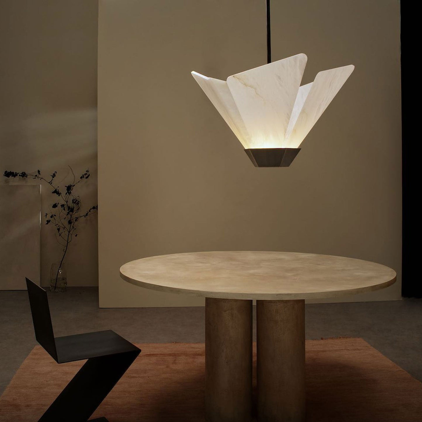 Shard LED Pendant Light in dining room.