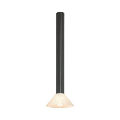 Torres Flush Mount Ceiling Light in Bronze/Honed Alabaster (27.56-Inch).