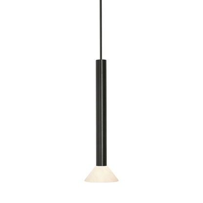 Torres Pendant Light in Antique Bronze/Honed Alabaster (Tall).