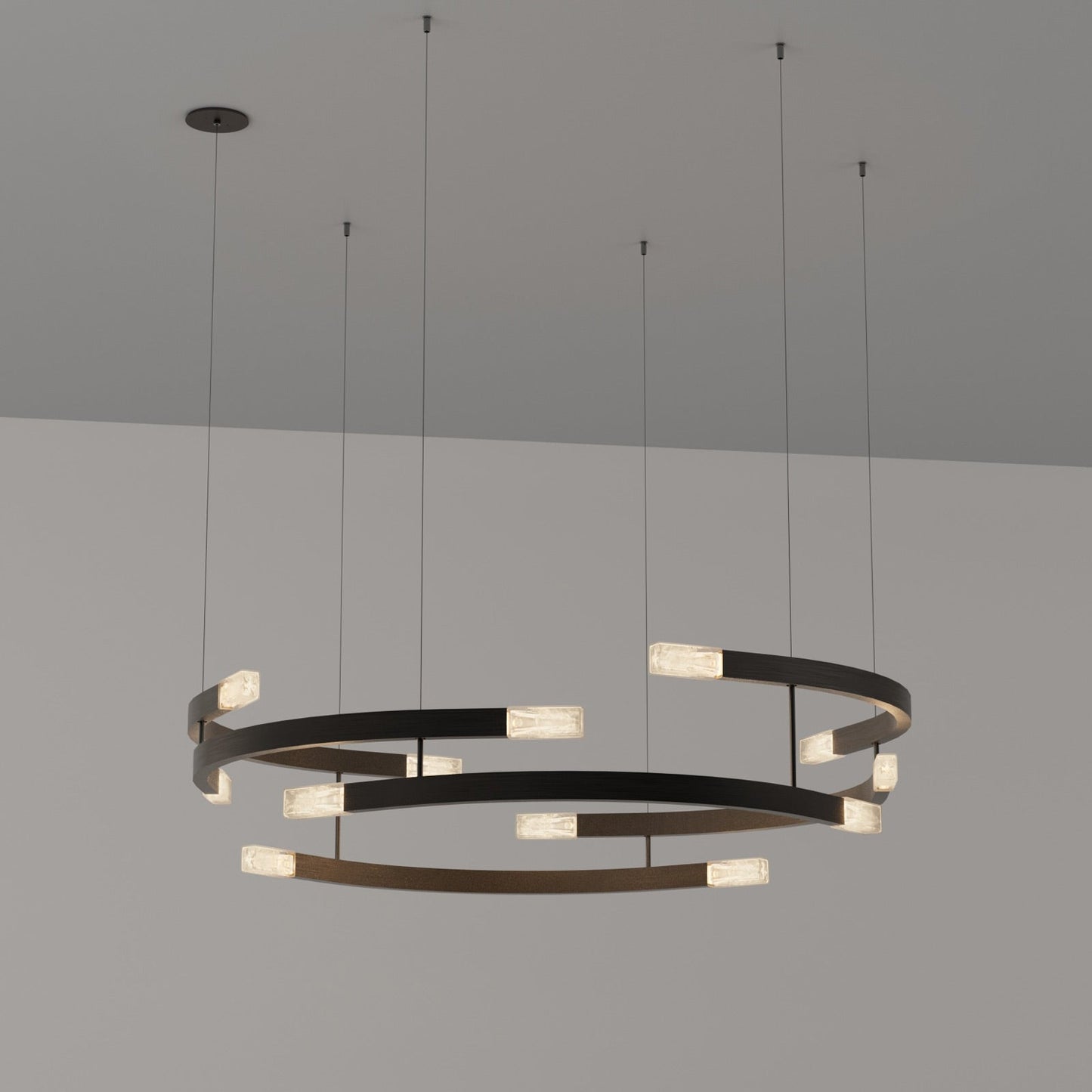 Trace Circular LED Pendant Light in Detail.