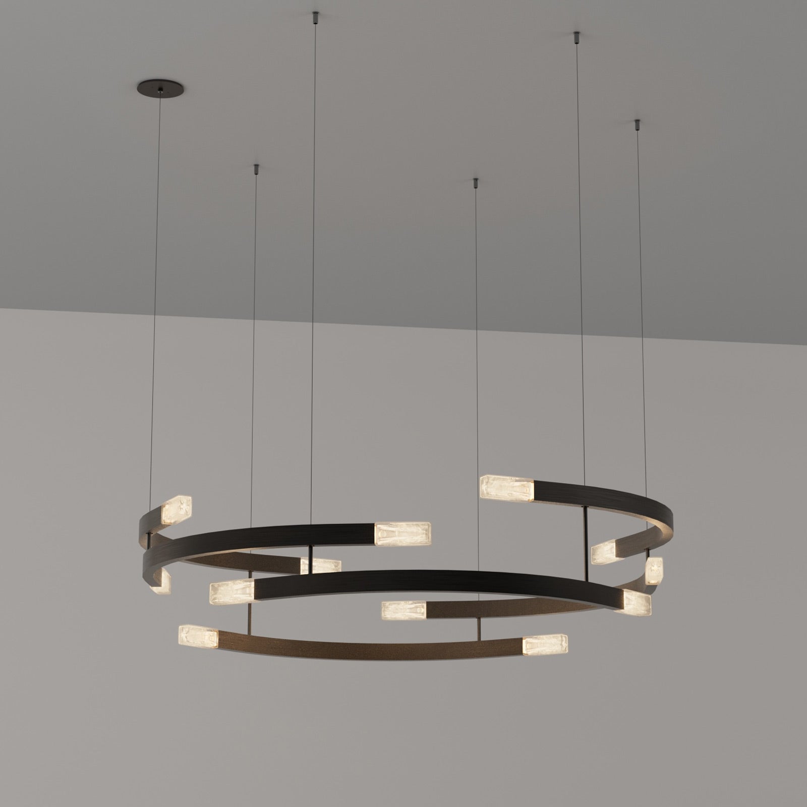 Trace Circular LED Pendant Light in Detail.