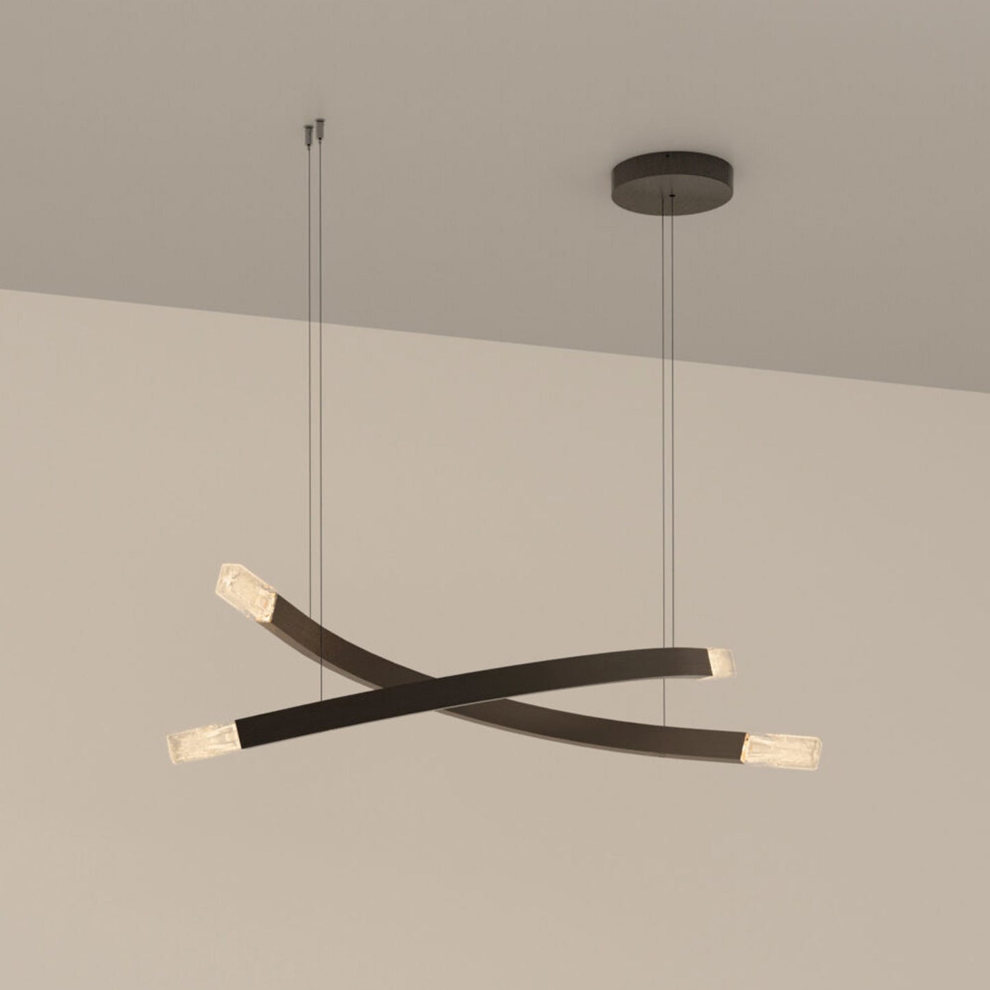 Trace Linear X LED Pendant Light in Detail.