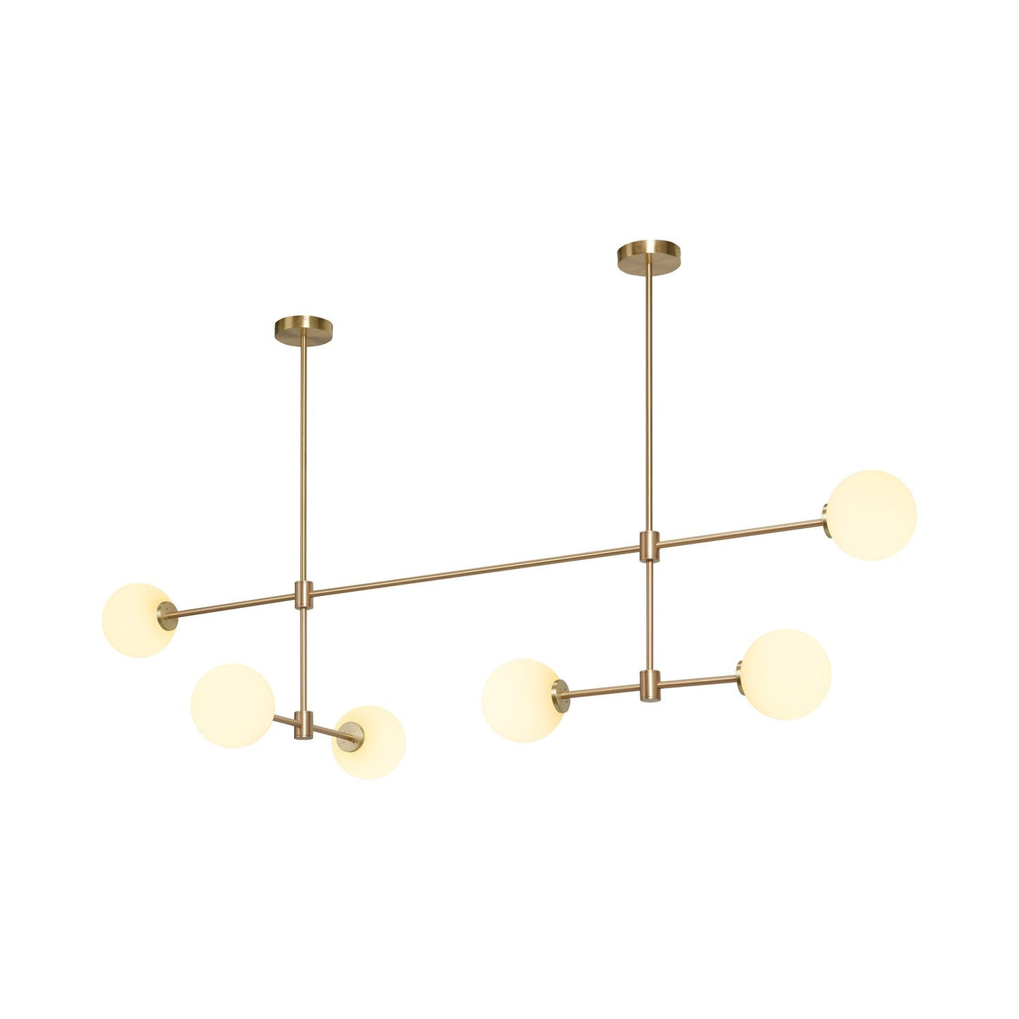 Trevi LED Chandelier in Satin Brass (6-Light).