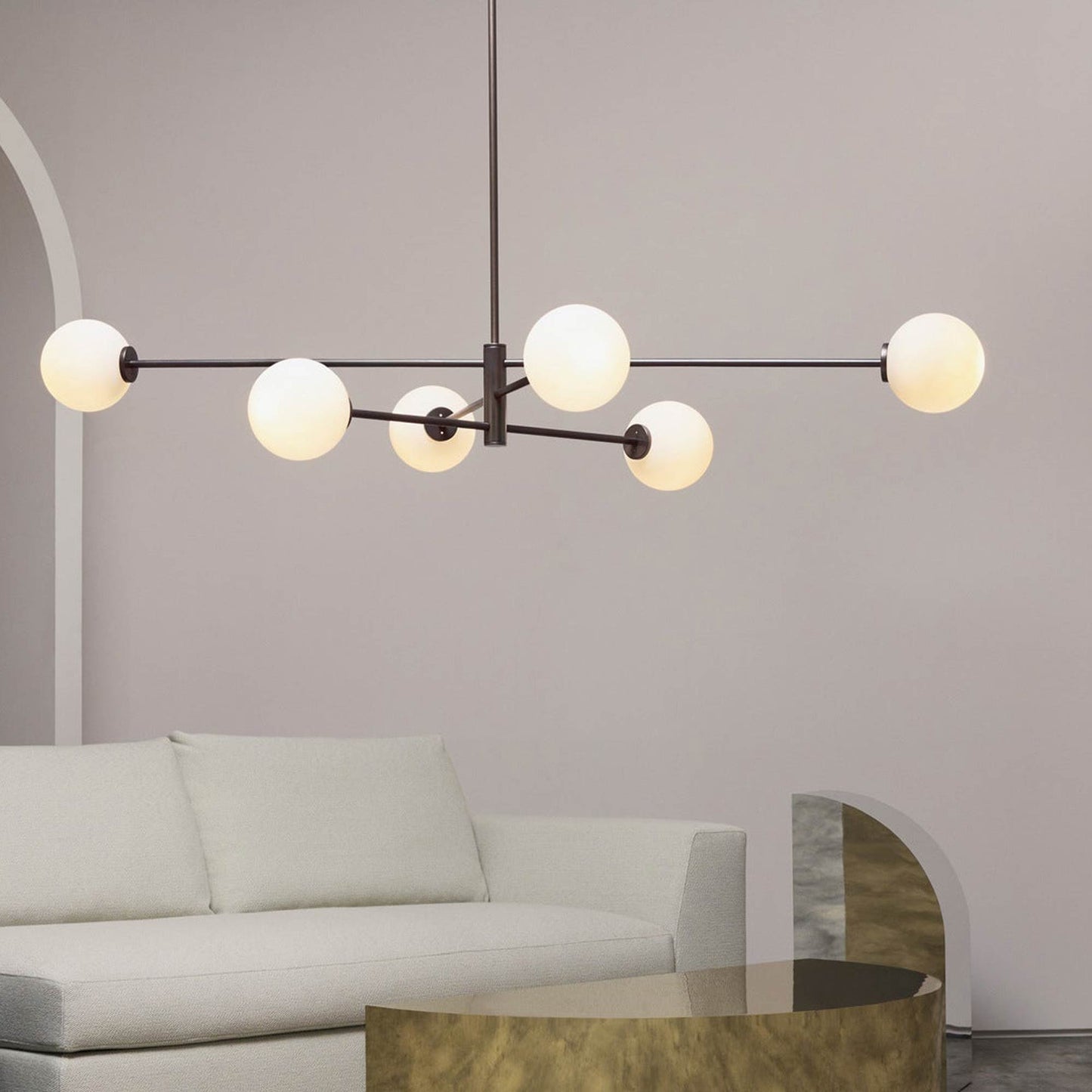Trevi Pendant Light in living room.