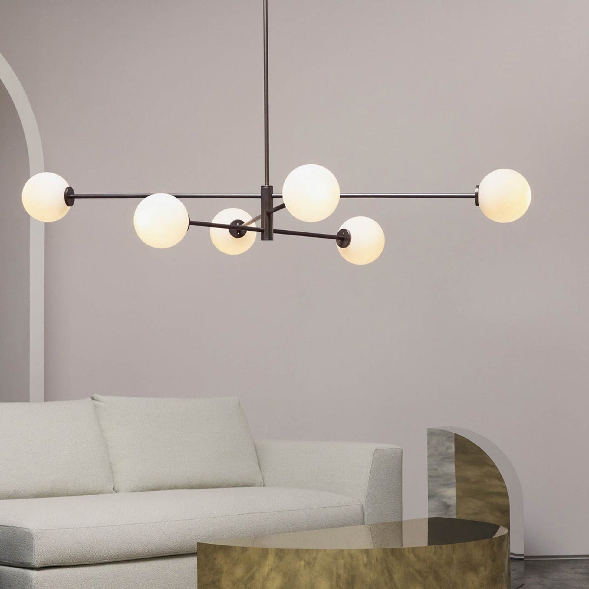 Trevi Pendant Light in living room.