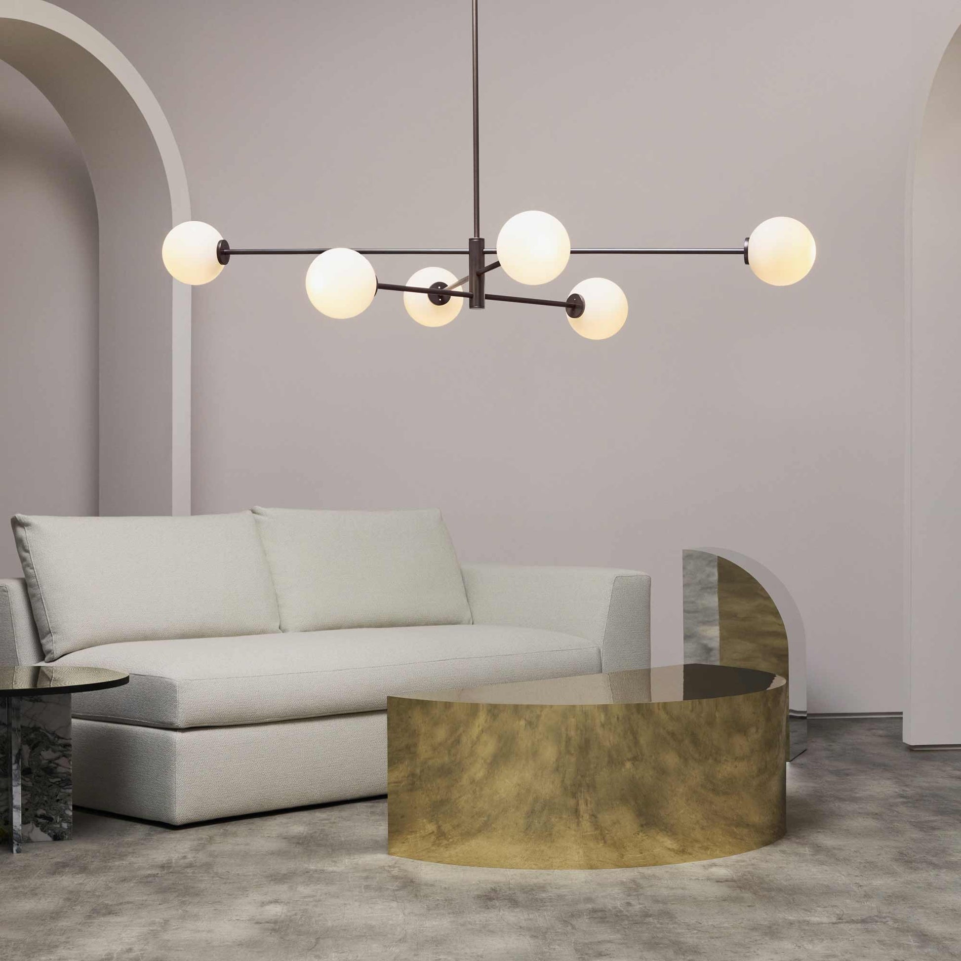 Trevi Pendant Light in living room.
