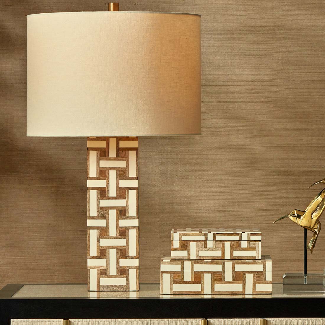 Aarna Table Lamp in living room.