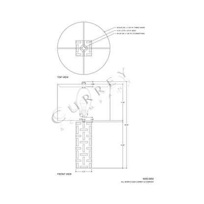 Aarna Table Lamp - line drawing.