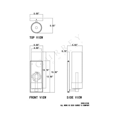 Abadan Wall Light - line drawing.