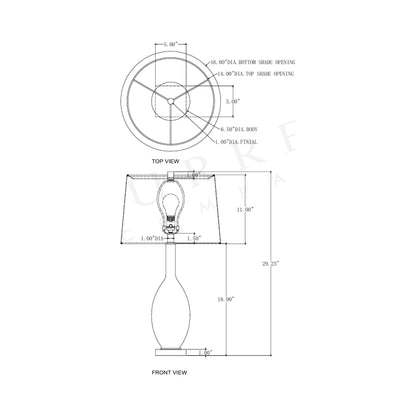 Adularia Table Lamp - line drawing.