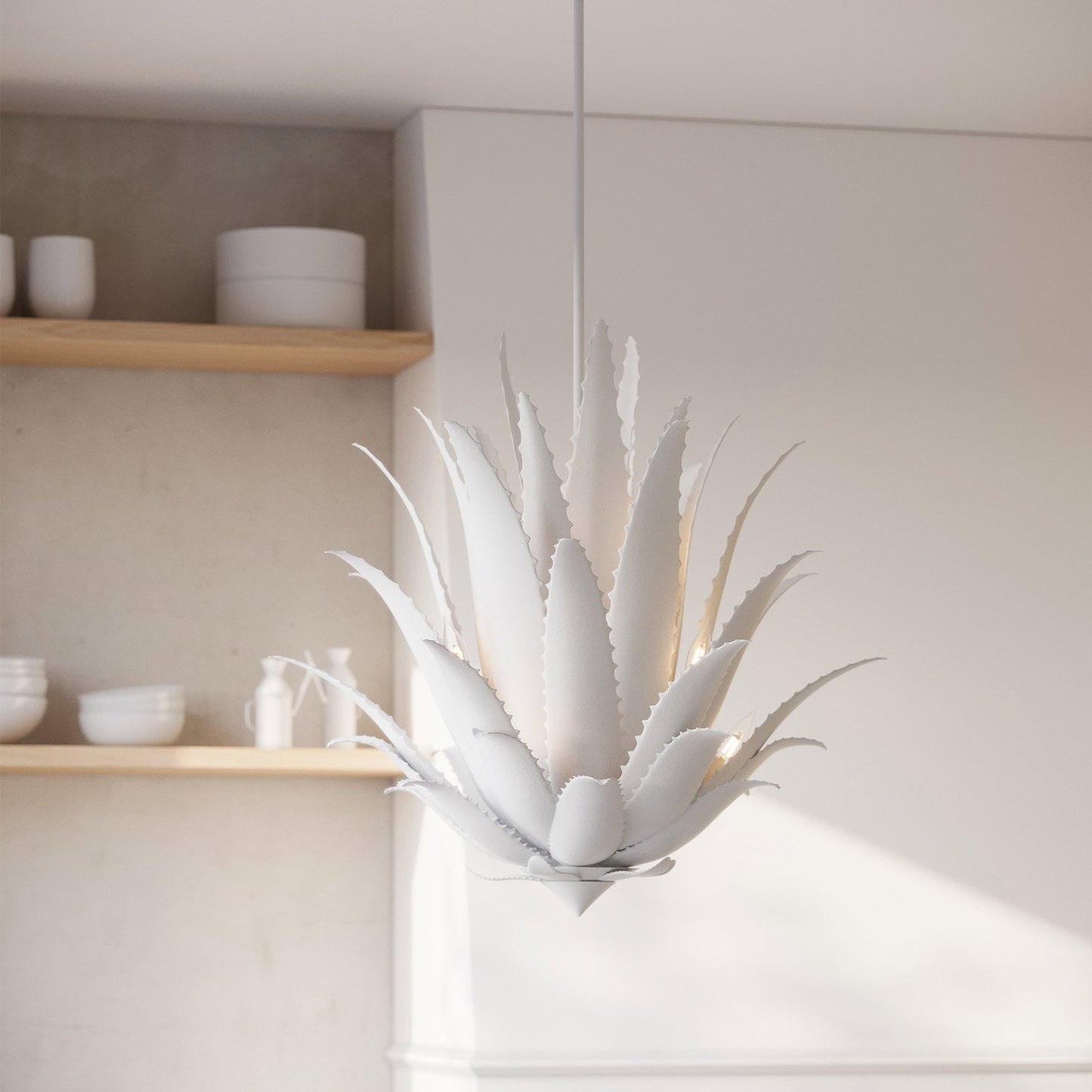 Agave Chandelier in Detail.