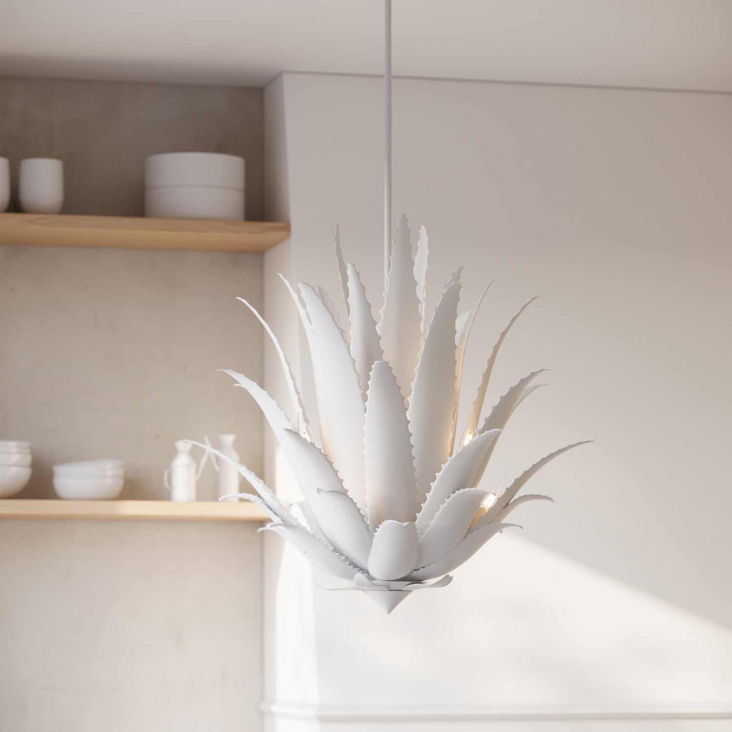 Agave Chandelier in Detail.