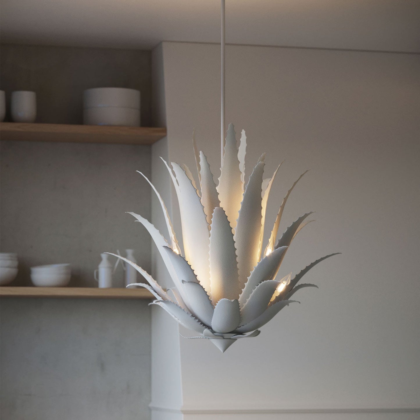 Agave Chandelier in Detail.