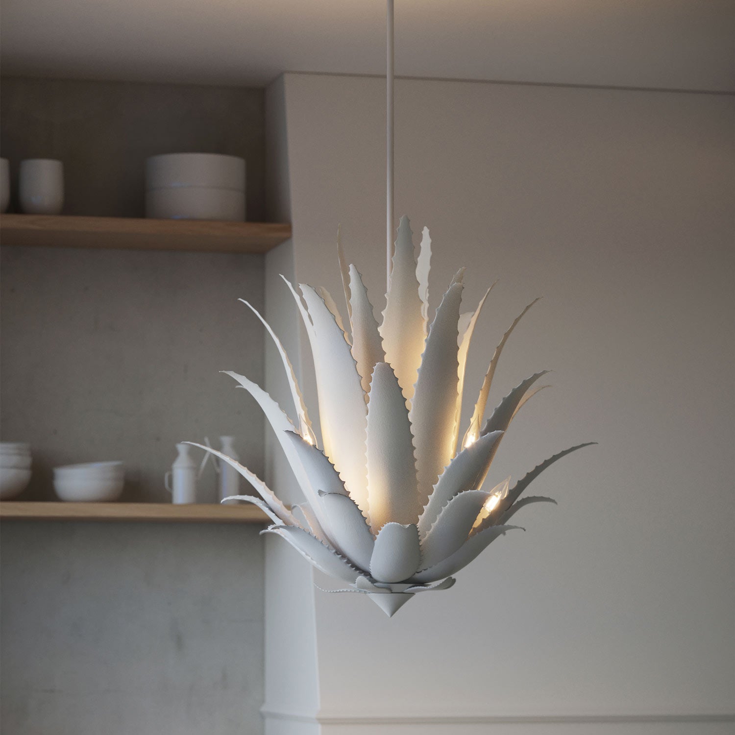 Agave Chandelier in Detail.