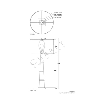 Alabastro Table Lamp - line drawing.