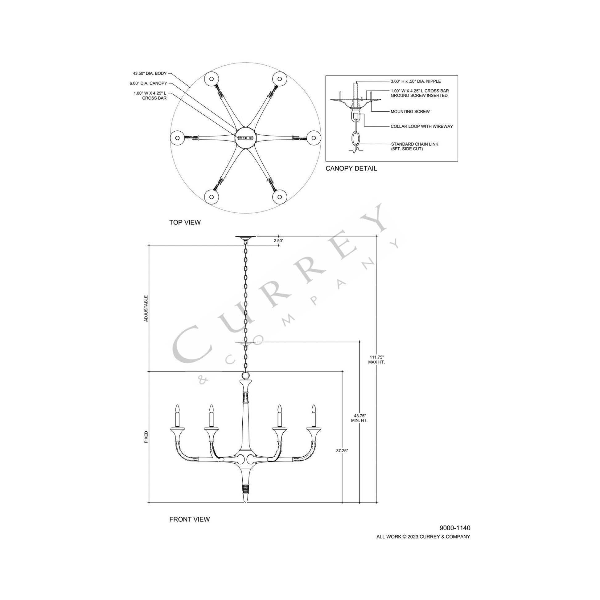 Aleister Chandelier - line drawing.