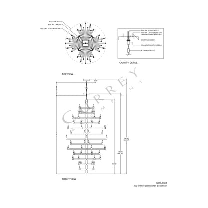 Andre Chandelier - line drawing.