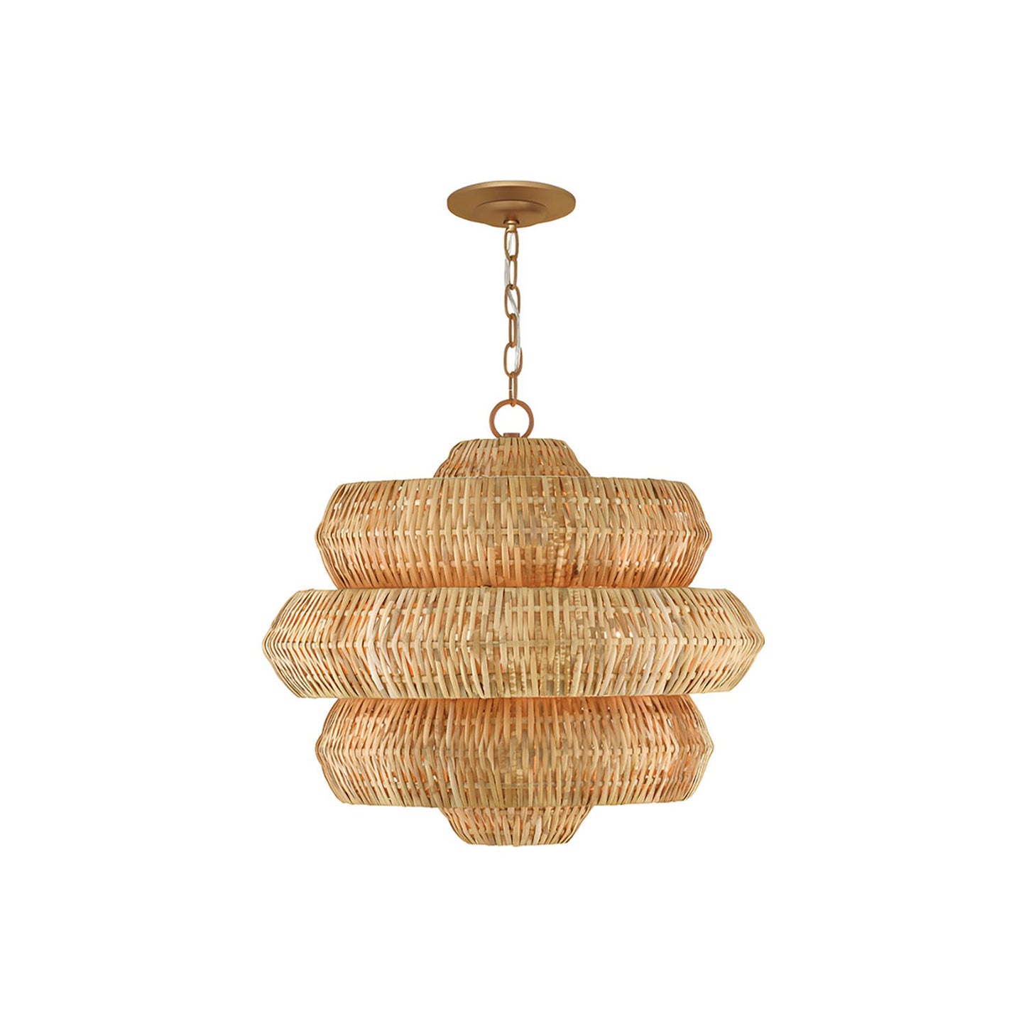 Antibes Chandelier in Natural/Khaki (Small).