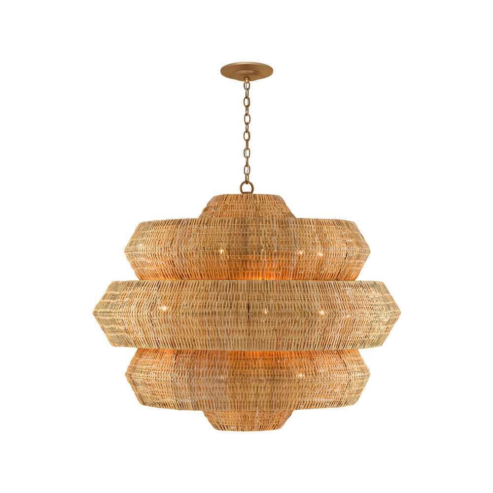 Antibes Chandelier in Natural/Khaki (Medium).