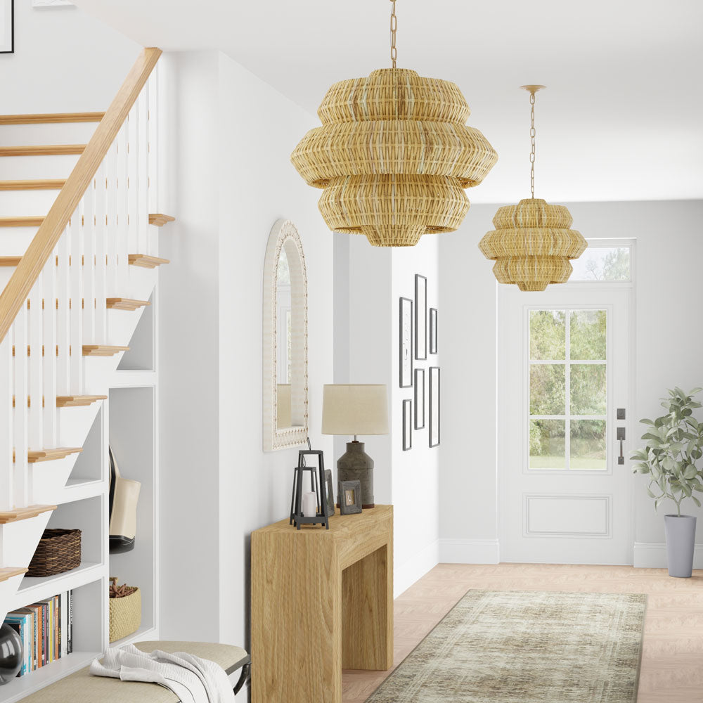 Antibes Chandelier in hallway.