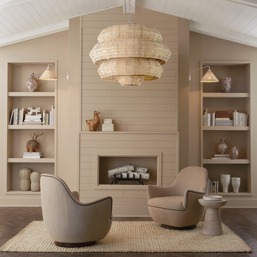 Antibes Chandelier in living room.