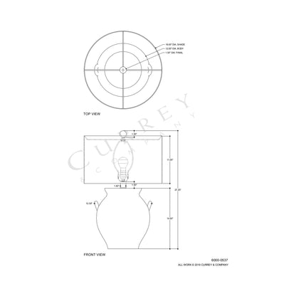 Anza Table Lamp - line drawing.