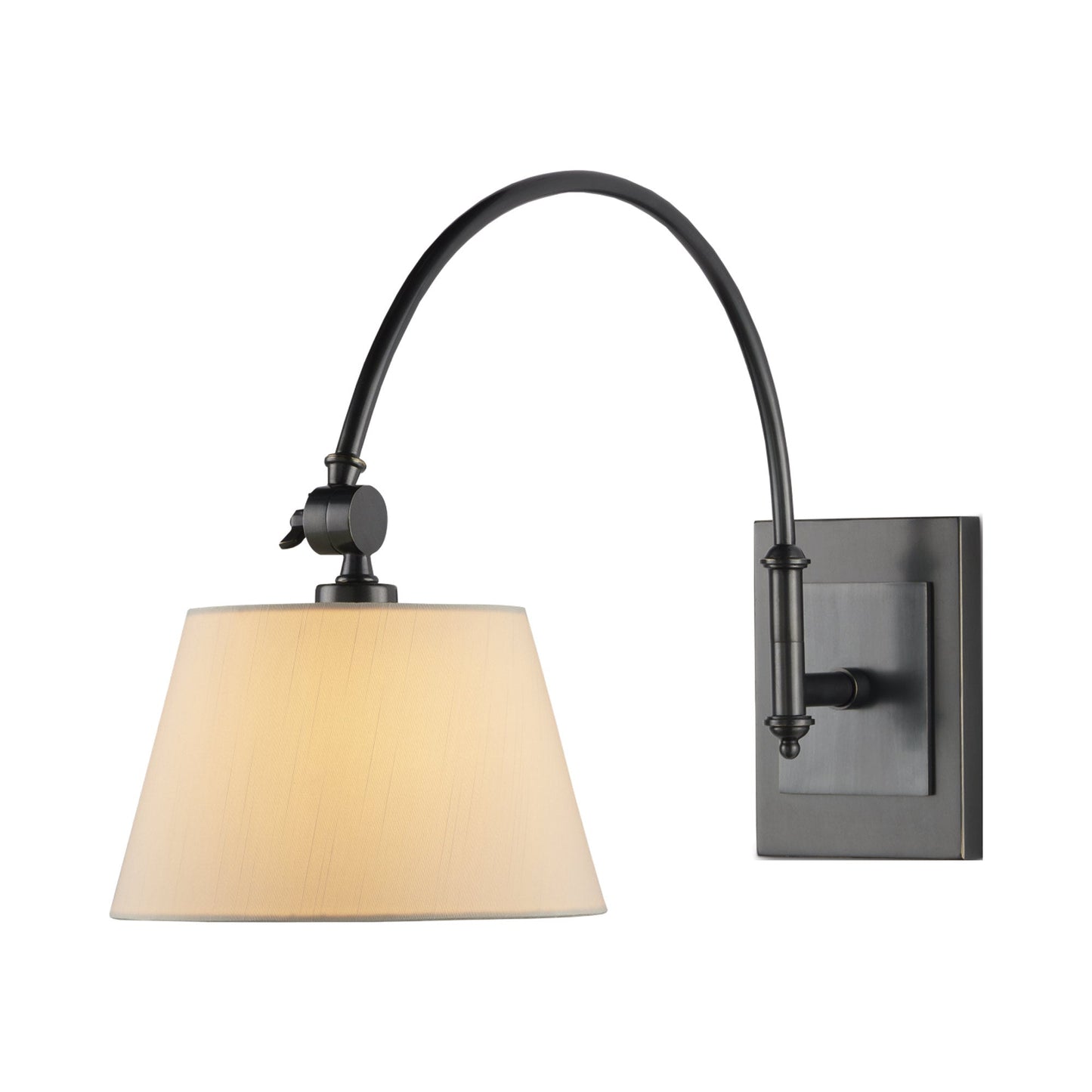 Ashby Swing Arm Wall Light in Oil Rubbed Bronze.
