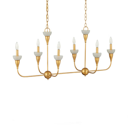 Aurelia Rectangular Chandelier in Detail.