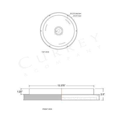 Aydan LED Flush Mount Ceiling Light - line drawing.