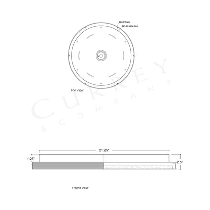 Aydan LED Flush Mount Ceiling Light - line drawing.