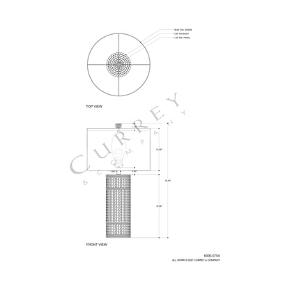 Azores Table Lamp - line drawing.