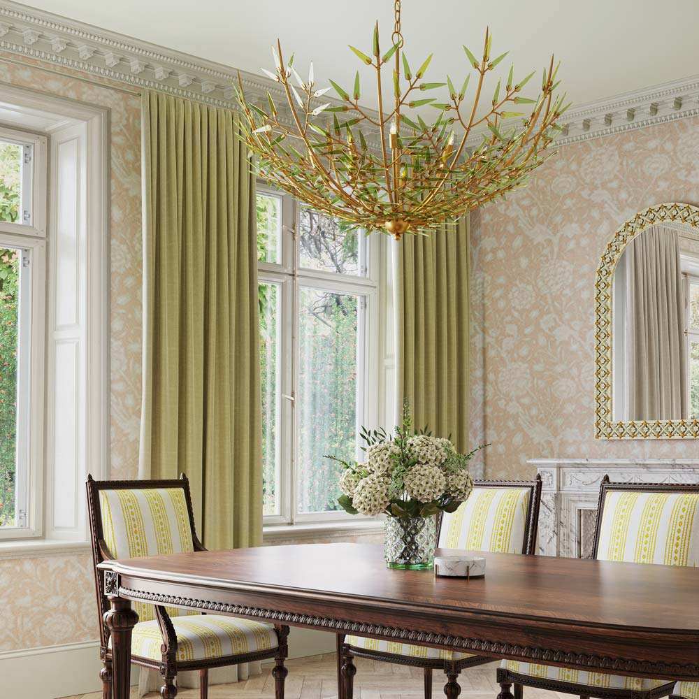 Babylon Chandelier in dining room.