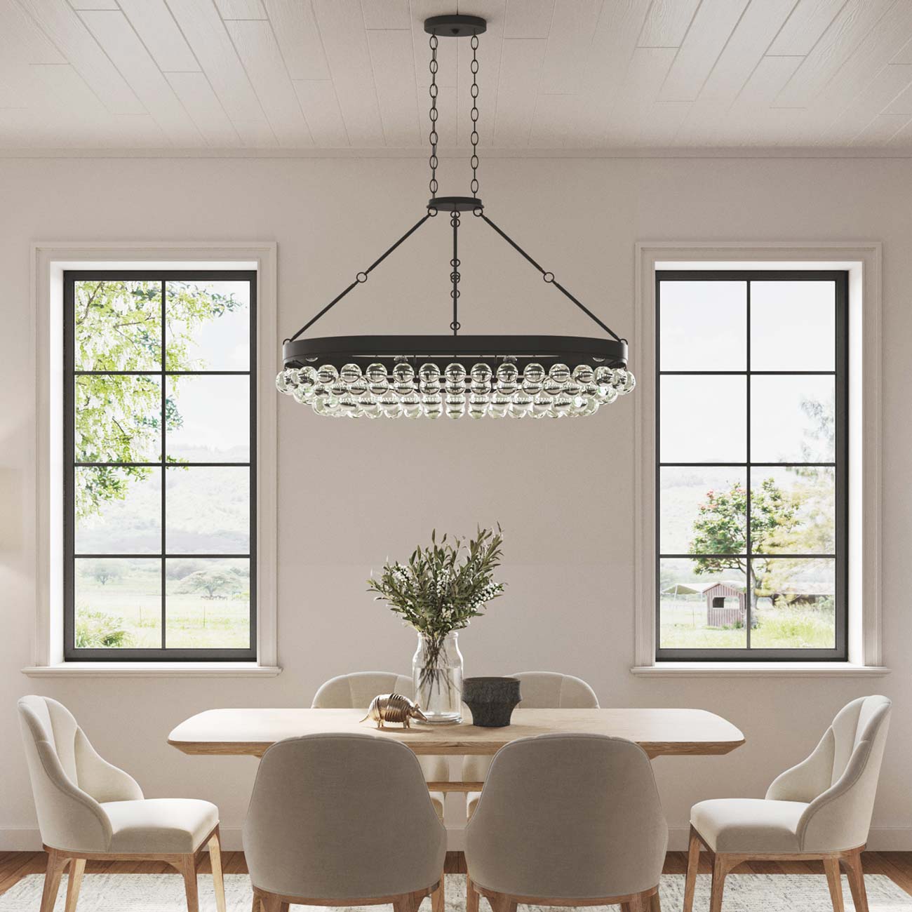 Balthazar Chandelier in dining room.