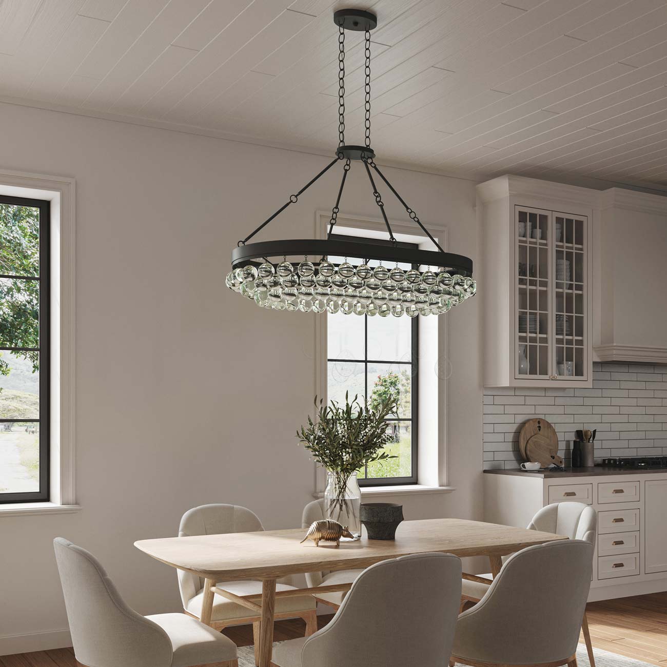 Balthazar Chandelier in dining room.