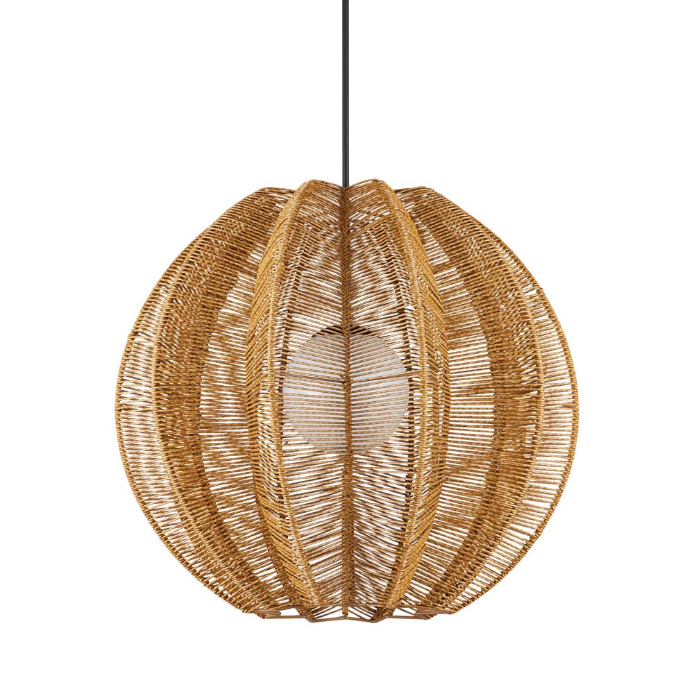 Barbary Fluted Outdoor Pendant Light in Detail.